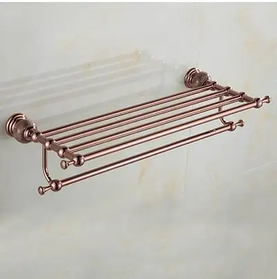 towel rack Набор аксессуаров для ванной из латуни и нефрита, крючок для халата из розового золота, держатель для бумаги, вешалка для полотенец, мыльница, вешалка для полотенец, набор аксессуаров для ванной комнаты - Цвет: towel rack
