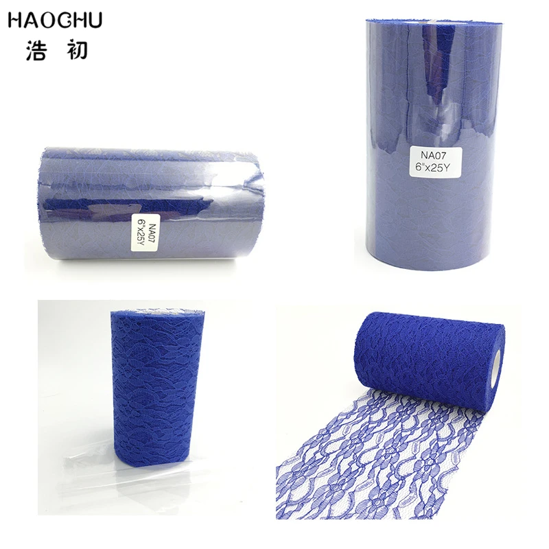 HAOCHU 6'ཕyard DIY свадебная органза лента на стул для вечеринки бант синий белый