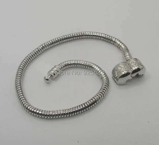 Free shipping 6pcs fashion white K color silver plated copper snake chain fit European bracelet DIY | Украшения и аксессуары