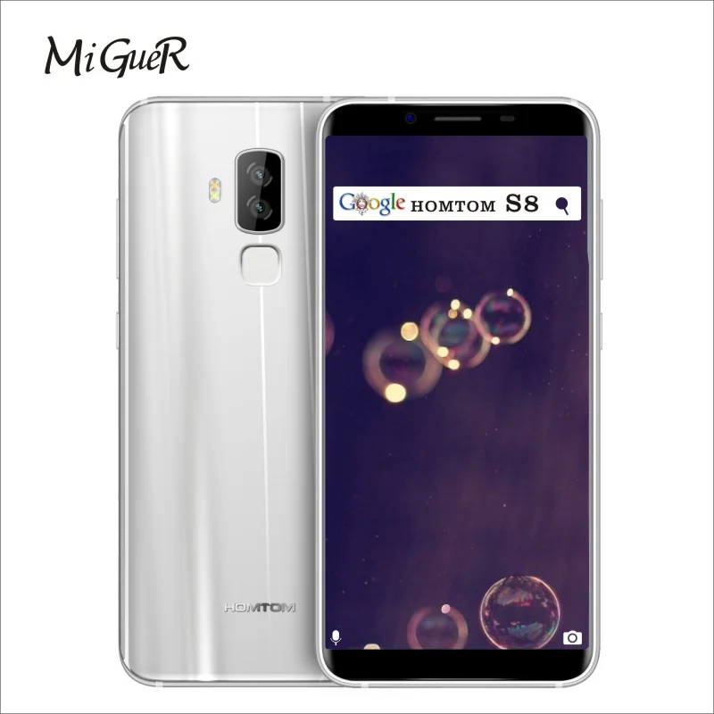 Мобильный телефон HOMTOM S8 5.7HD + экран 18:9 4 Гб ОЗУ 64 ПЗУ Android 7 0 Восьмиядерный MTK6750T 16 Мп