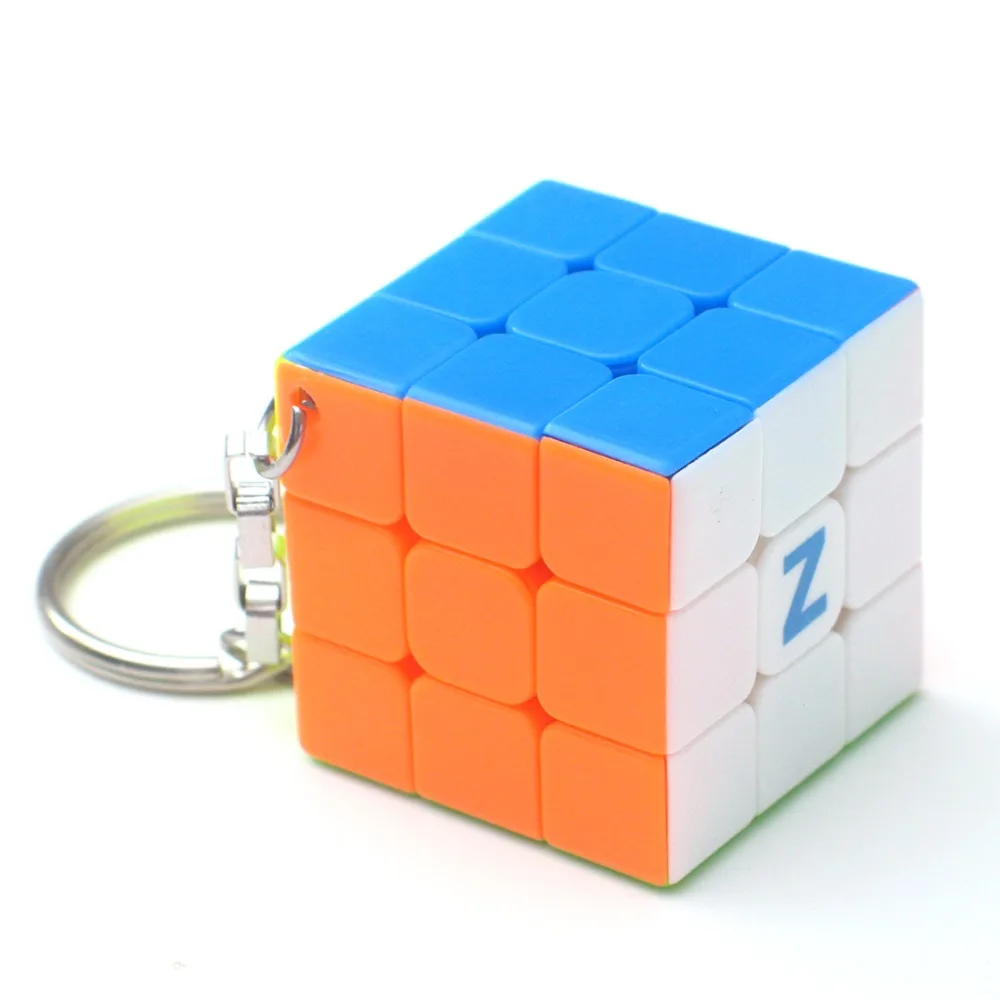 

Z Key Chain Mini 3x3 Magic Cube Creative Cube Hang Decorations - Colorful