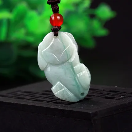 Натуральные бирманские светильник-зеленый кулон &quotpixou&quot для мужчин и женщин