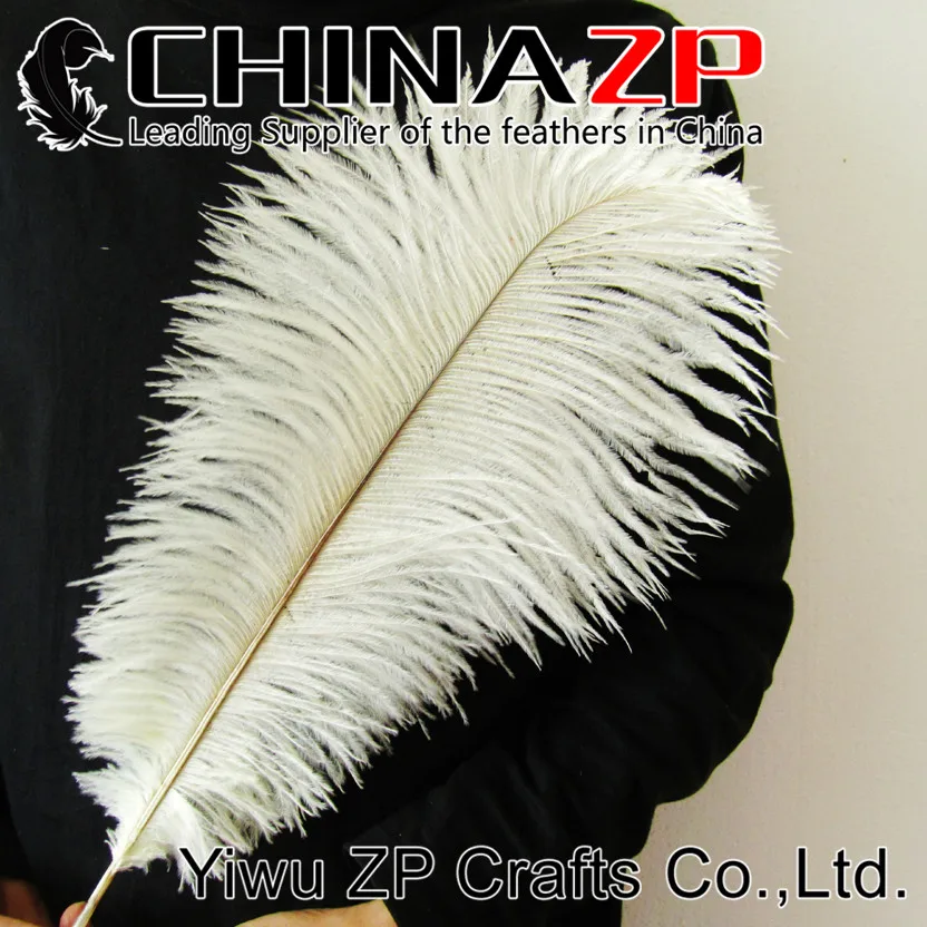 Белое страусиное перо CHINAZP 16 18 дюймов (40 ~ 45 см) оптовая продажа 50 шт./лот украшения