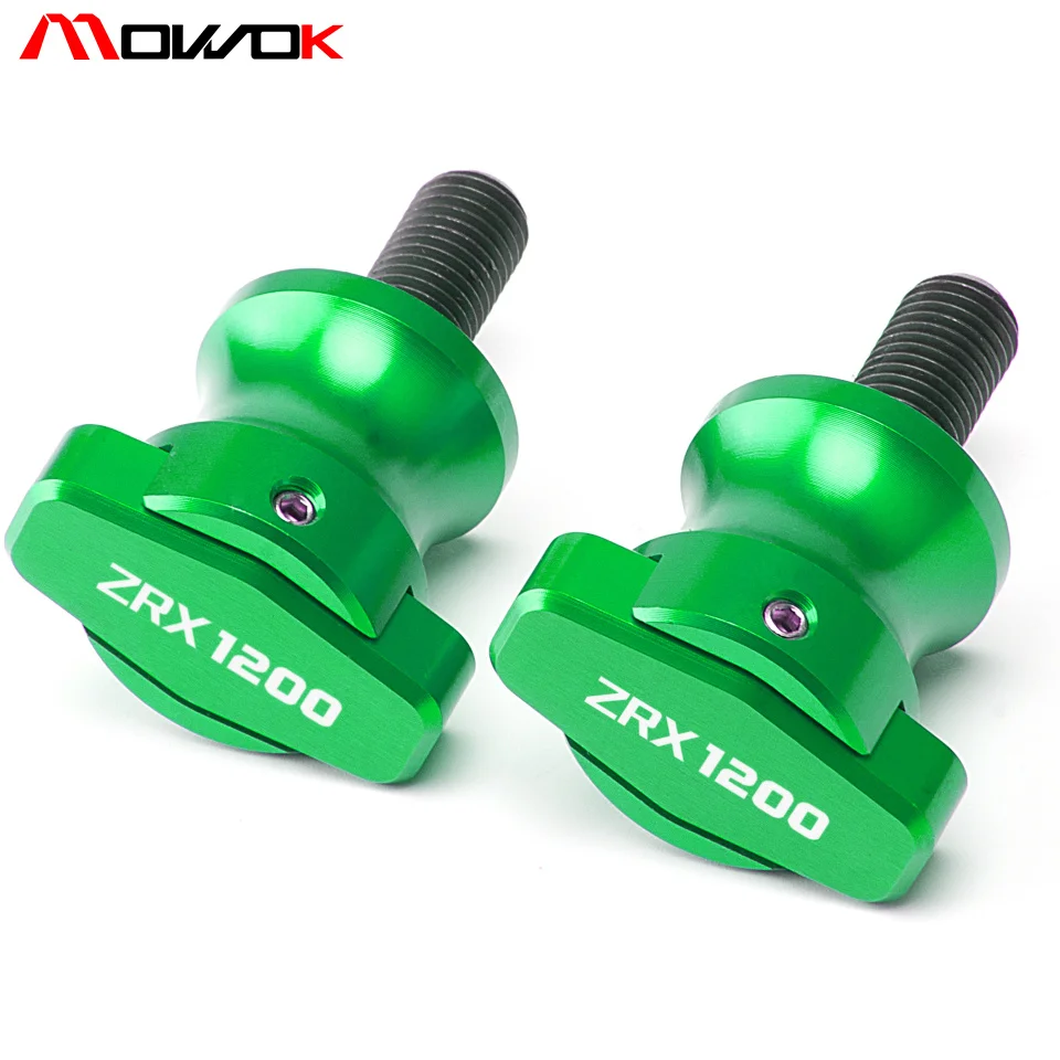 Катушки заднего маятника мотоцикла 10 мм Слайдеры для Kawasaki ZRX1200 2001 2002 2003 2004