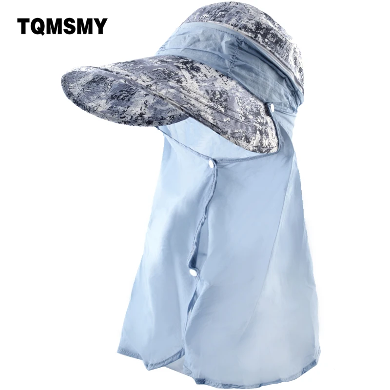 Женская пляжная шляпка TQMSMY летняя шапка от солнца с полым козырьком защищающая