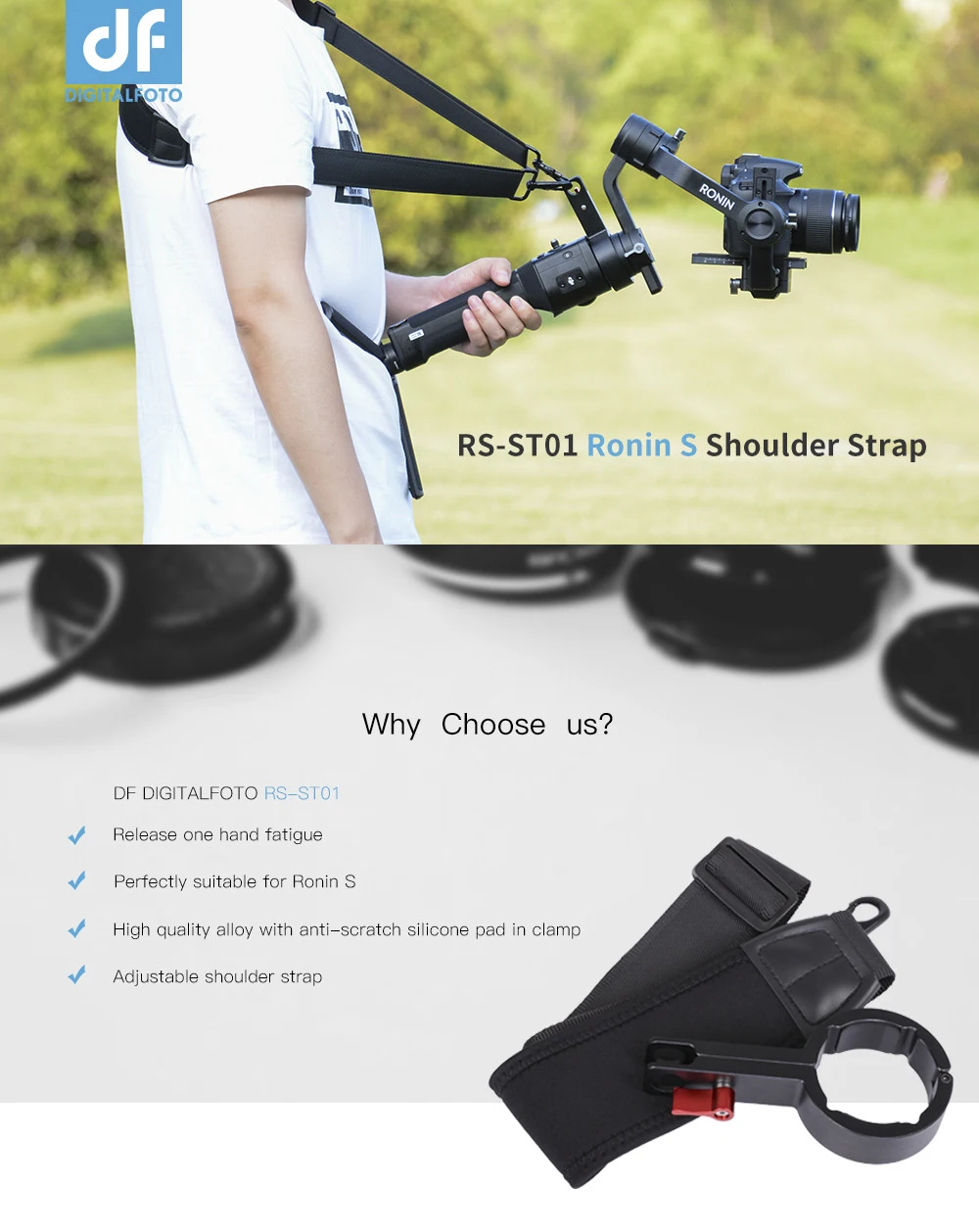 RS-ST01 Пряжка ручной ремень Слинг застежка для DJI RONIN S 3 оси Gimbal/Стабилизатор аксессуары