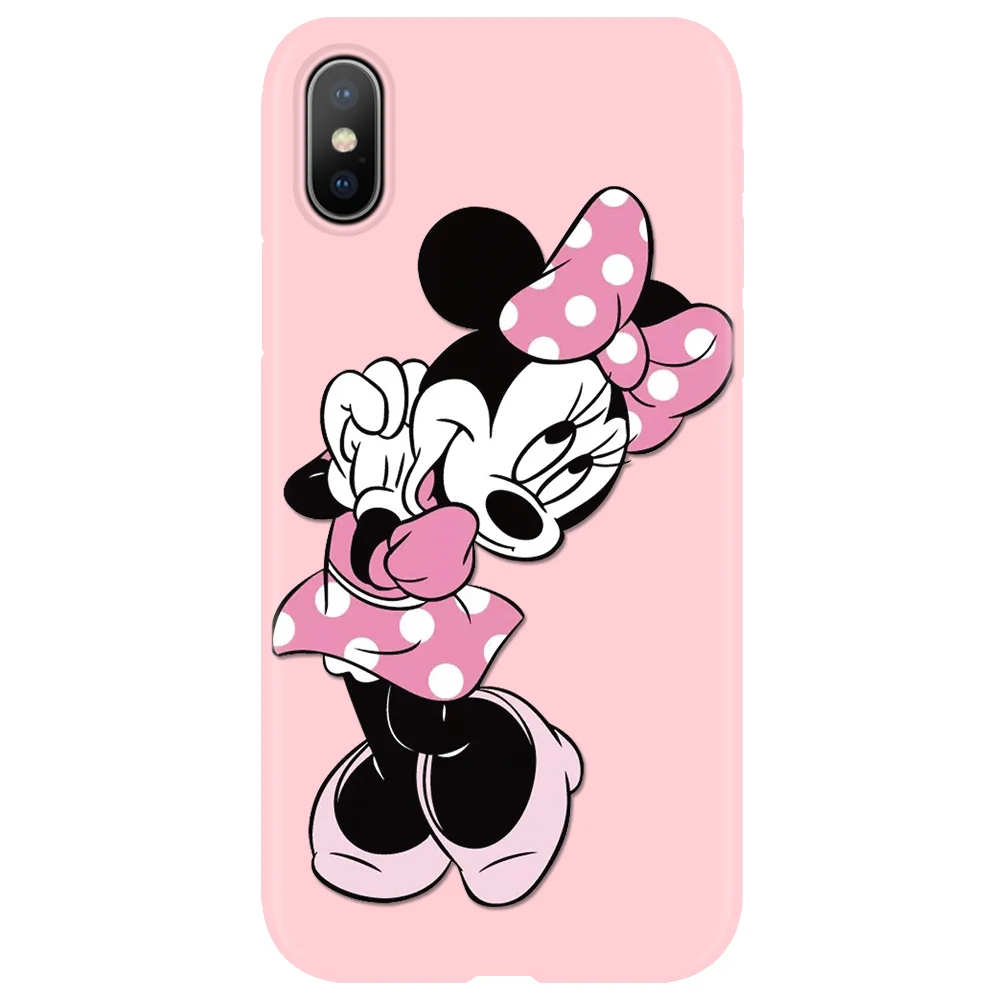 miniywt Pink Print Silicone Soft TPU Matte Phone Cases For iPhone XR X 8 6 6S Plus 11 Pro XS MAX 5 5S SE 9 Simple Color Case Color Cover - Цвет: miniywt