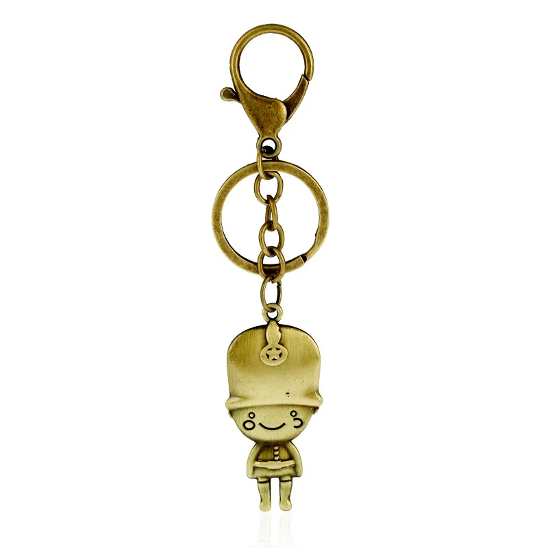 Punk Vintage Cartoon Deer Cat Eagle Owl Pendant Charms Keychain For Men Women Key Ring Car Auto Bag Chain Accessory | Украшения и