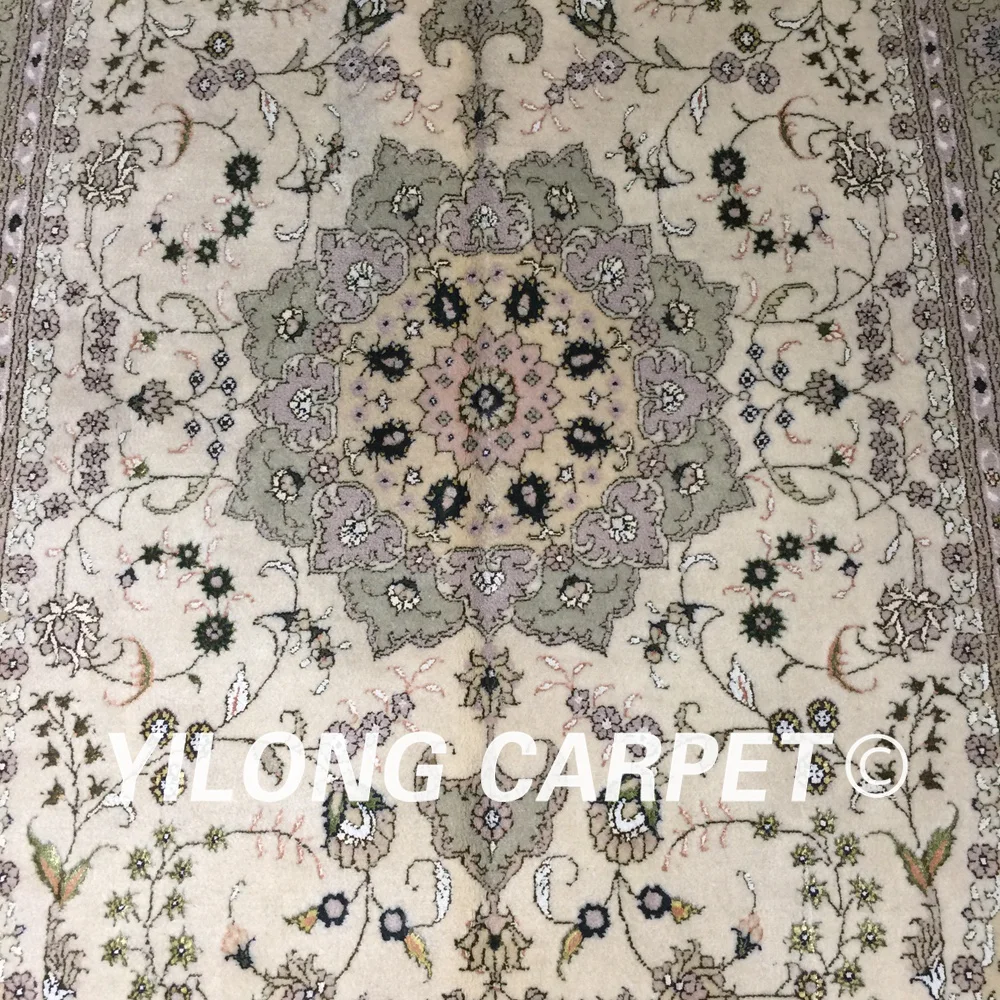 Yilong 4 'x 6' Традиционный персидский дизайн яркий цветок ручной работы шерстяной