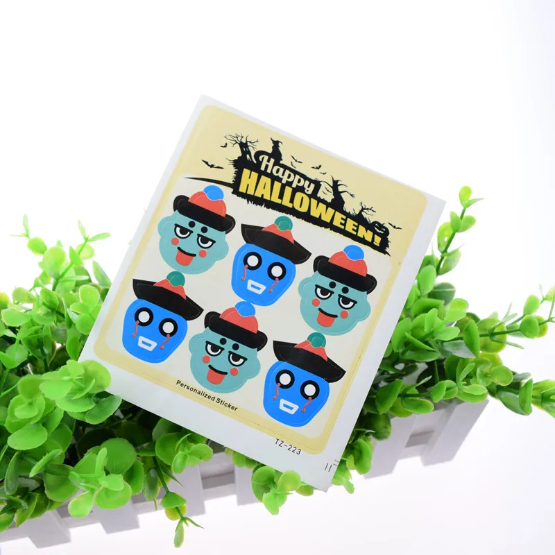 Ручная работа Хэллоуин Зомби Скрапбукинг этикетки из крафт-бумаги конверты