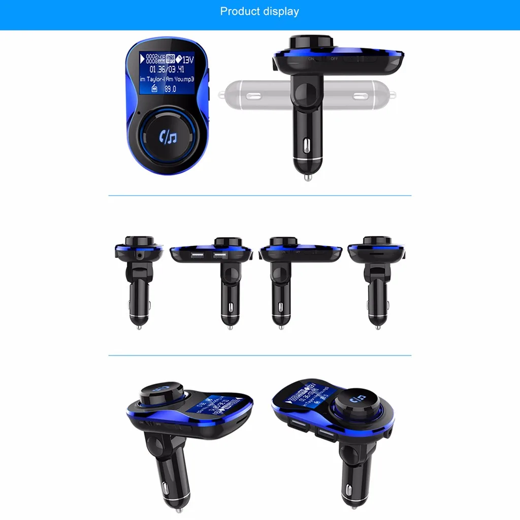 Bluetooth fm-передатчик MP3 плеер комплект Hands-free Автомобильная вспышка USB Поддержка TF карта Вход 5 В/3.1A FM модулятор