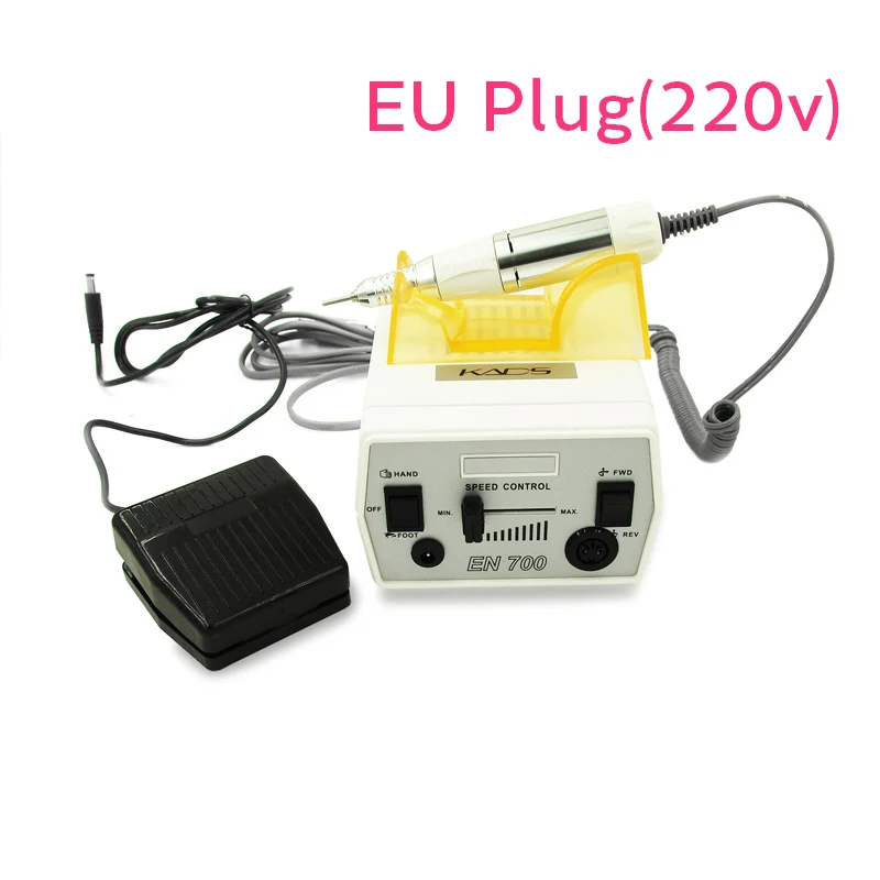 white 220V EU PLUG 35 Вт электрическая дрель для ногтей с педалью для маникюра и педикюра, набор напильников для дизайна ногтей, сверло для ногтей, маникюрная дрель и аксессуары - Цвет: white 220V EU PLUG