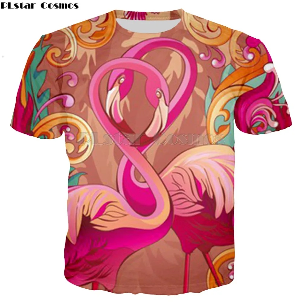

New 3d T Shirt Flamingos Hawaiian Summer T-Shirt Men Women Graphic Print Tees Camiseta Hombre Tops Dropship