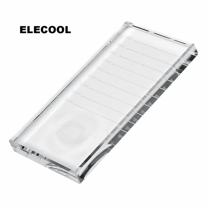 Прозрачный Прямоугольный поддон для наращивания ресниц ELECOOL с держателем клея