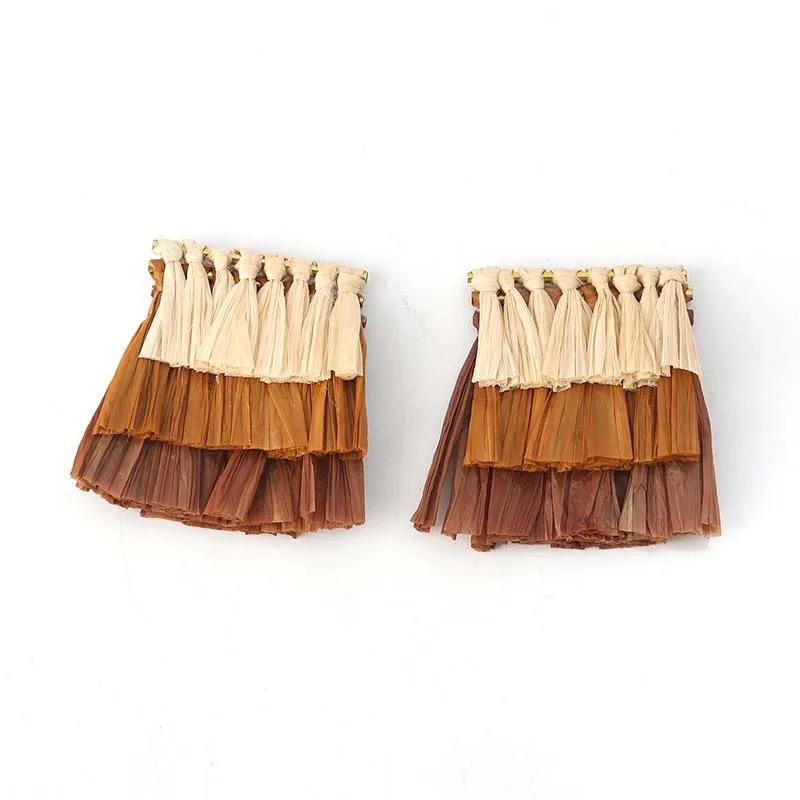 2 шт. Raffia бумага бахрома кисточка для рукоделия поставки Швейные аксессуары одежды вечерние украшения костюма - Цвет: 13