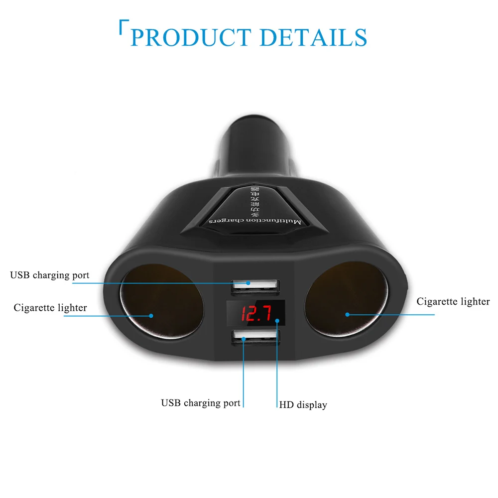 Автомобильное зарядное устройство Onever 5 в 3 1 а с двумя USB разъемами для