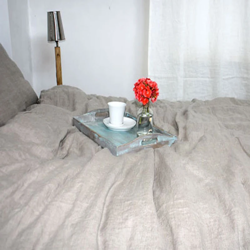 Пододеяльник детский из чистого льна постельное белье промытого натурального