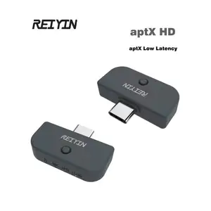 Аудиоадаптер Reiyin aptX HD Type-C Bluetooth 5,0 CSR8675, беспроводной передатчик, двойная связь