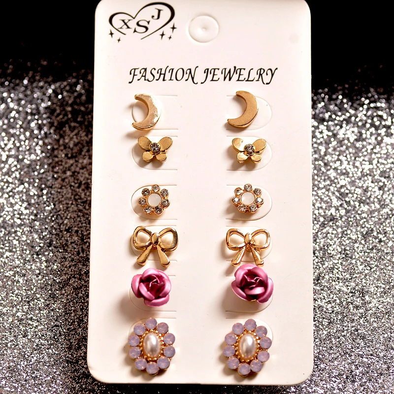 Женские серьги в виде Луны бабочки и банта|bow earrings|floral earringsearrings fashion |