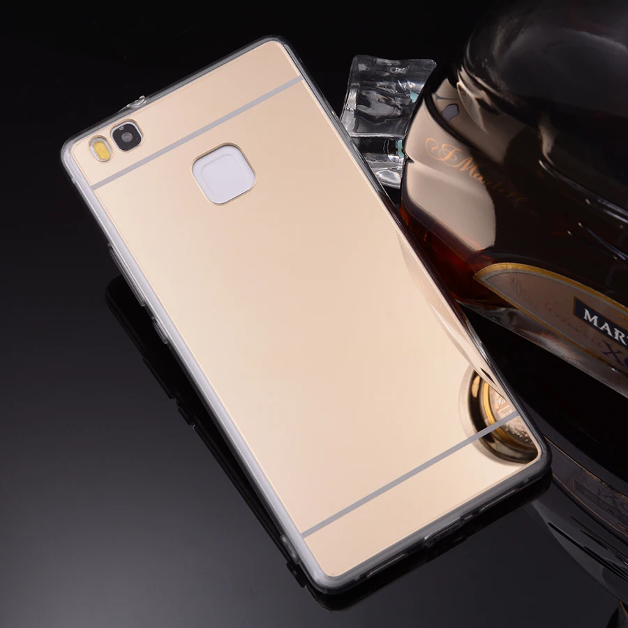 Роскошный мягкий, зеркальный, из ТПУ силиконовый чехол для huawei P9 Lite P 9 VNS-L21 VNS-L31 VNS-L53 Крышка для huawei VNS L21 L31 P 9lite P9lite - Цвет: Gold