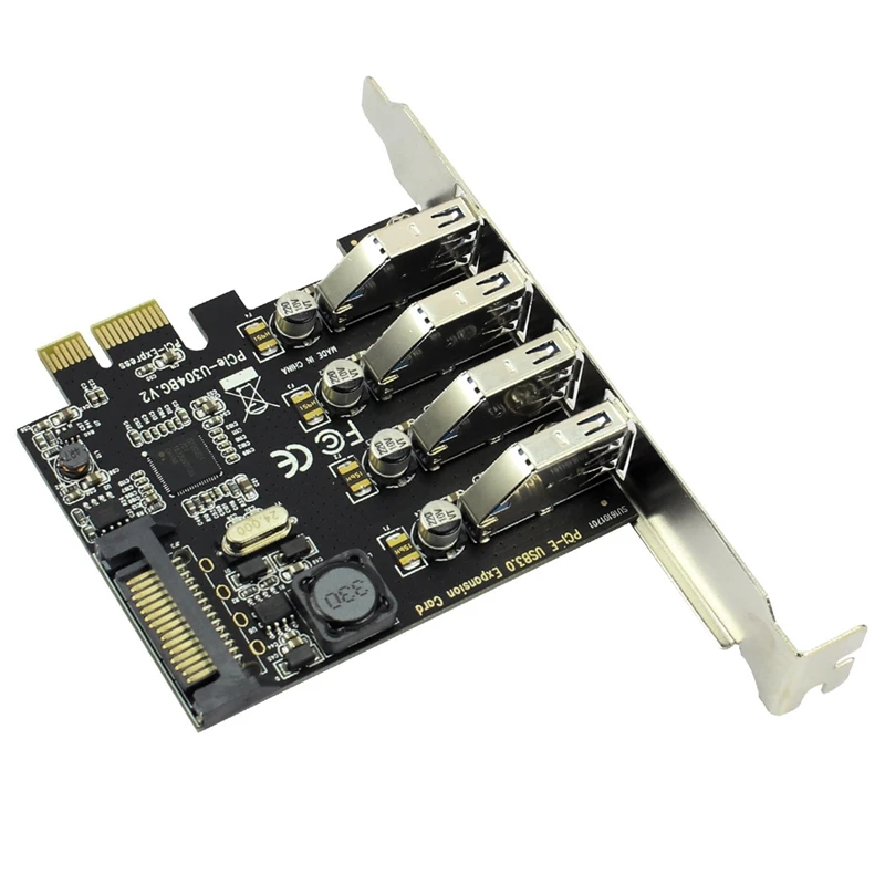 4 порта Usb3.0 карта расширения 5 Гбит/с Pci-E Pci Express адаптер конвертер для Pcie X1 X4 X8 X16