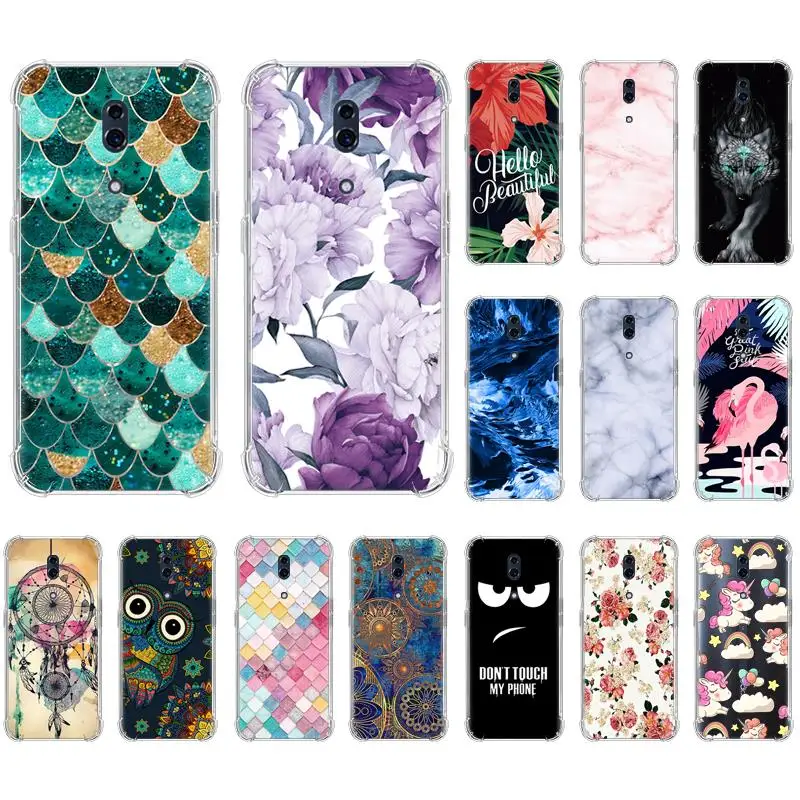 Противоударный мягкий чехол для телефона Oppo Reno Z 6 4 дюймов цветной дизайн задняя