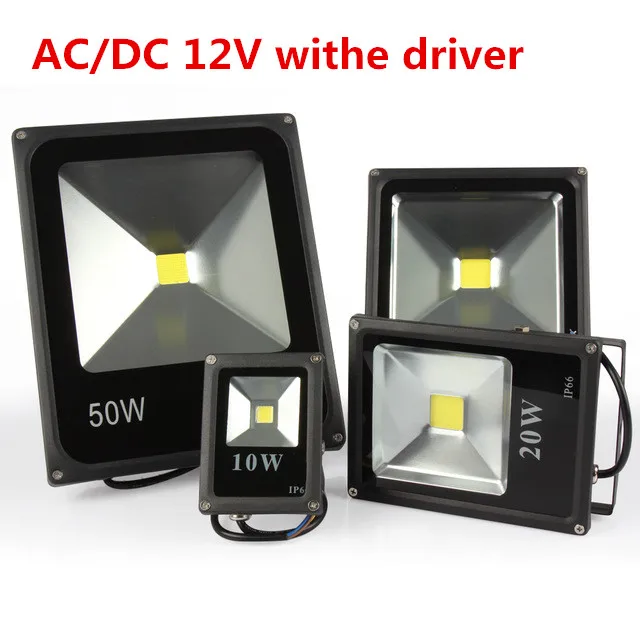 

Refletor LED flood light 10W 20W 30W 50W Black DC12V waterproof IP65 Floodlight Spotlight Outdoor Lighting Exterieu