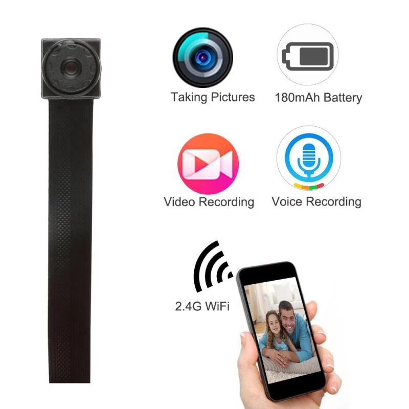 WI FI мини экран Full HD Камера DVR DIY модуль IP Cam обнаружения движения P2P цифрового видео