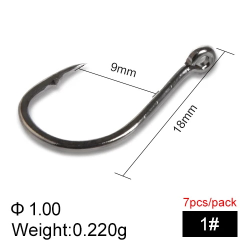 005-1 FTK рыболовные Hooks7-10pcs 1-14# KEIRYU и 4X-ISEAMA из высокоуглеродистой стали с колючей спинкой для ловли карпа с одним крюком с глазами Pesca - Цвет: 005-1