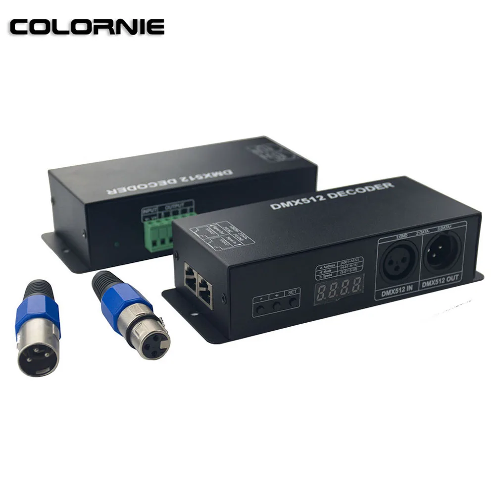Декодер DMX512 RGBW DC12V ~ 24V 4chx4A декодер с цифровым дисплеем светодиодный