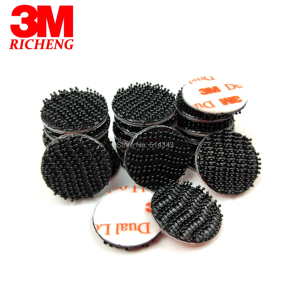 

3M brand tape SJ3550 dual lock self adhesive fastener perfect high adhesive 3M tape 250 type mushroom black 15mm circle 30pcs