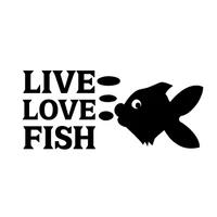35cm live love fish animal decor car sticker vinyl decal