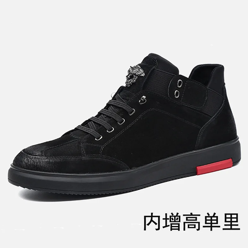 2019 spring tide shoes England increased sports wild men's leather casual | Обувь