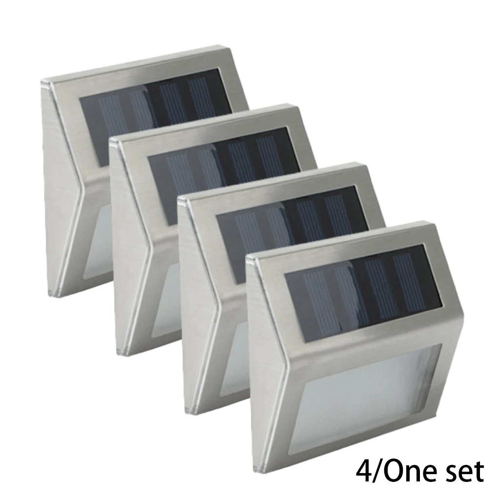 4 шт. светодиодный открытый Солнечный свет сада Нержавеющая сталь украшения