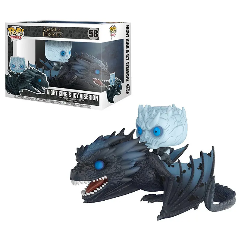 with box FUNKO POP Игра престолов игрушки Джон Сноу Дейенерис дрогон призрак ночной король Виниловая фигурка Коллекционная модель игрушки для детей - Цвет: with box