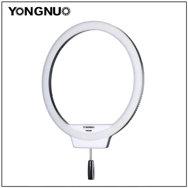 

YongNuo YN308 Selfie Ring Light 3200K~5500K Bi-Color Temperature LED Video Light Wireless Remote CRI95 with Handle Grip