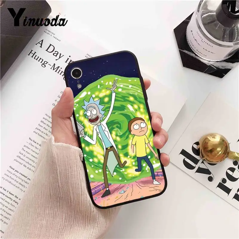Силиконовый чехол Yinuoda Rick Morty для iPhone 8 7 6 6S 6Plus X XS MAX 5 5S SE XR 10 11 pro max|Чехлы-накладки| |