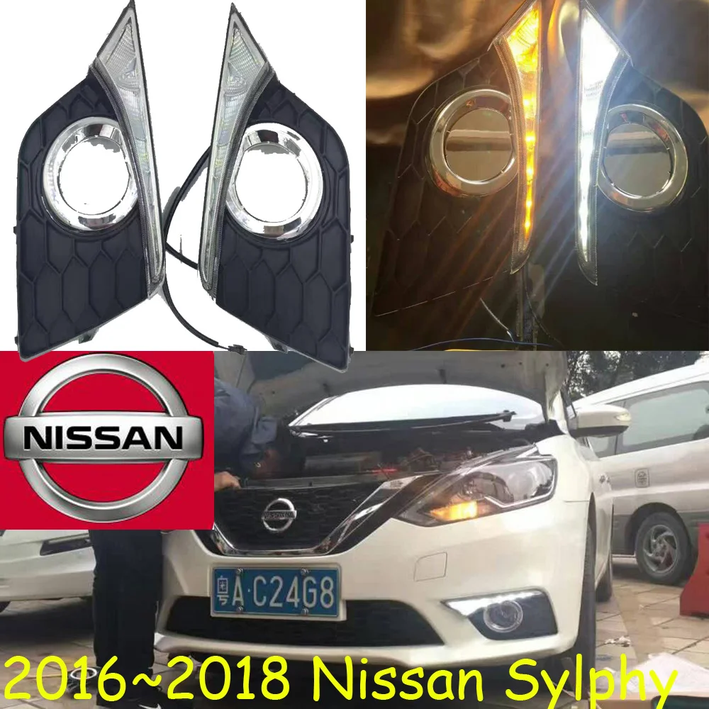 Sylphy daytime light 2015~2017!Free ship!LED bluebird fog lightSylphybluebird Lannia Micra Titan versa stanza | Автомобили и