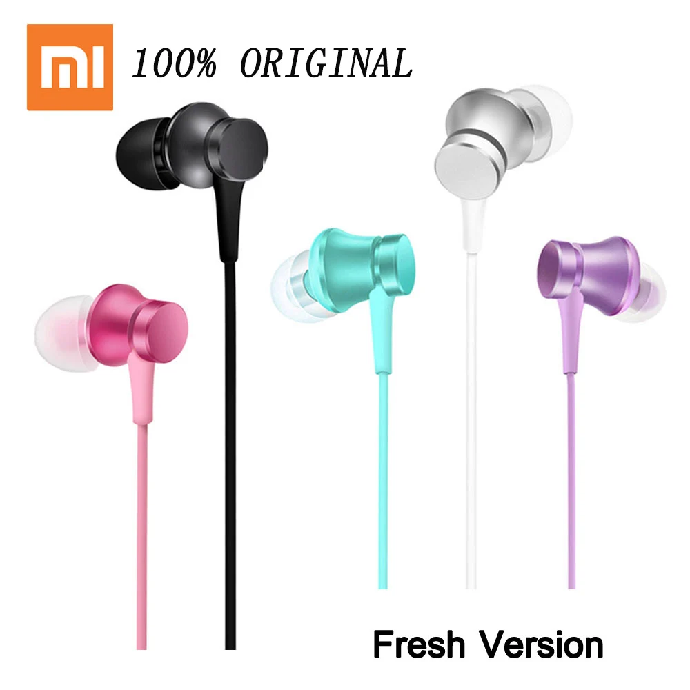 100% Original Xiaomi Piston 3 Earphone Fresh Youth Edition Version 3.5mm Colorful In-Ear Earphones With Mic |