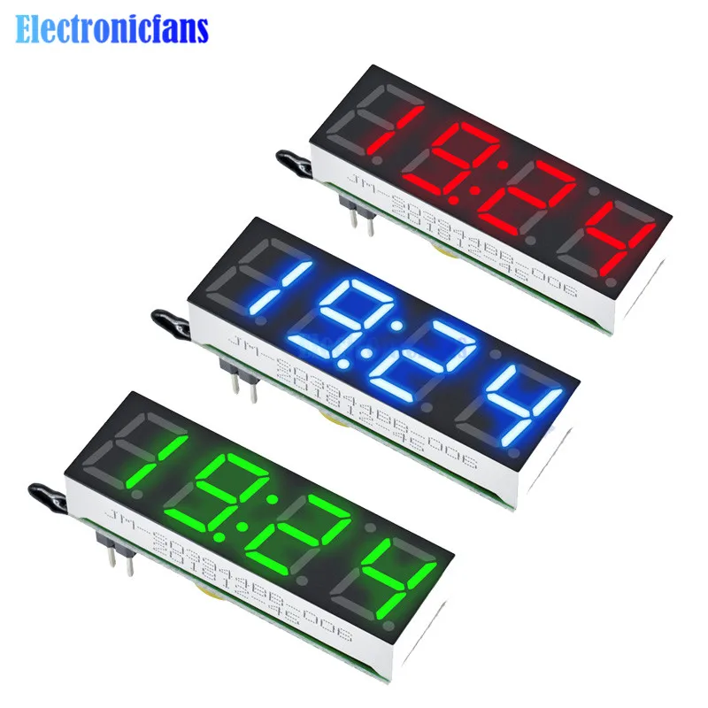 

Красный, синий, зеленый 3 светодиодный LED DS3231SN цифровые часы, модуль температуры, напряжения, DIY Time/термометр/вольтметр DC 5-30 в