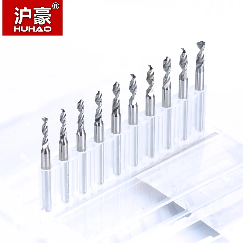 

HUHAO 10PC 2.1mm to 3.0mm Carbide PCB mini drill Bit CNC tungsten steel for print circuit board 3.175mm drill bit set PCB T
