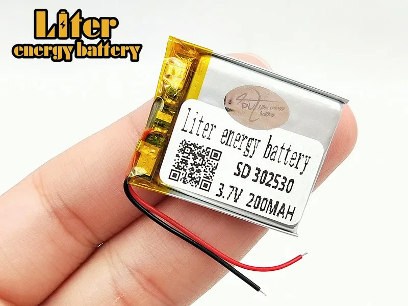 302530 Li-Ion Батарея 3 7 V 200 mAh литий-полимерный Перезаряжаемые батареи для MP3 MP4 MP5 gps