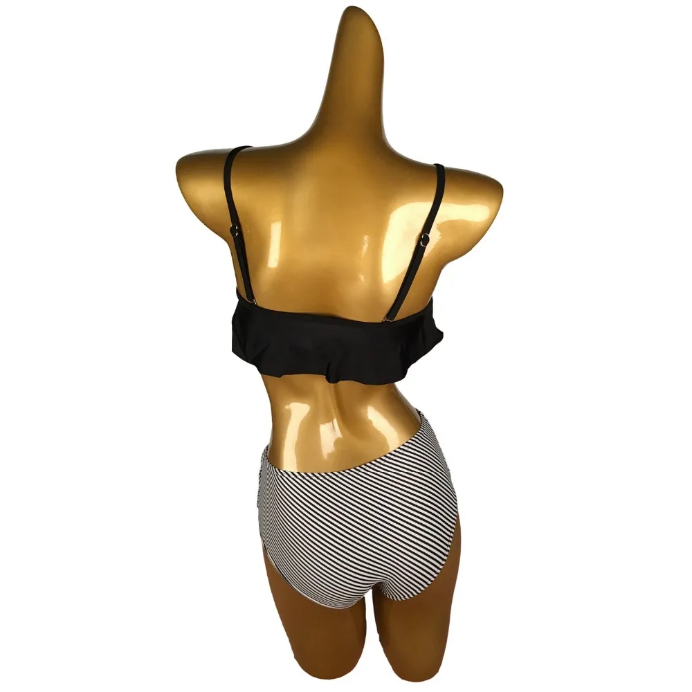 Бикини с высокой талией 2017 сексуальный купальный костюм женский пуш ап купальник