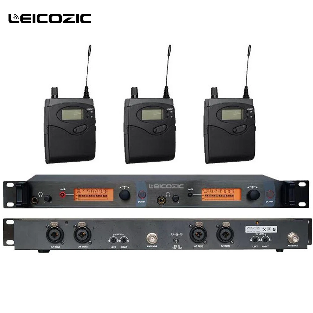 Leicozic SR2050 IEM профессиональные UHF беспроводные наушники в ухо монитор система 3 шт.