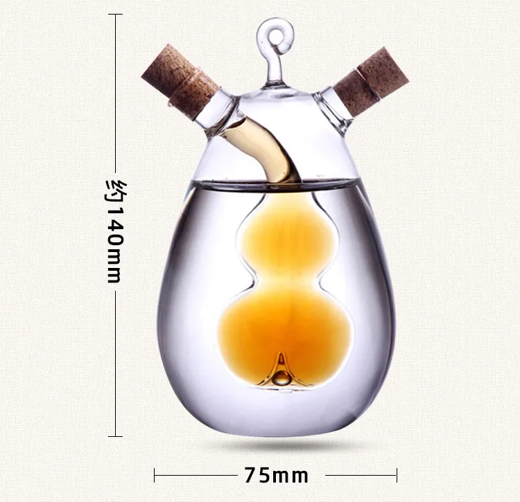 

Creative 350ml Anti-leak Oil Pots Glass Condiment Bottles Sealed Sauce Vinegar Pot Bottle Olive Oil Sprayer Sauce Bottles