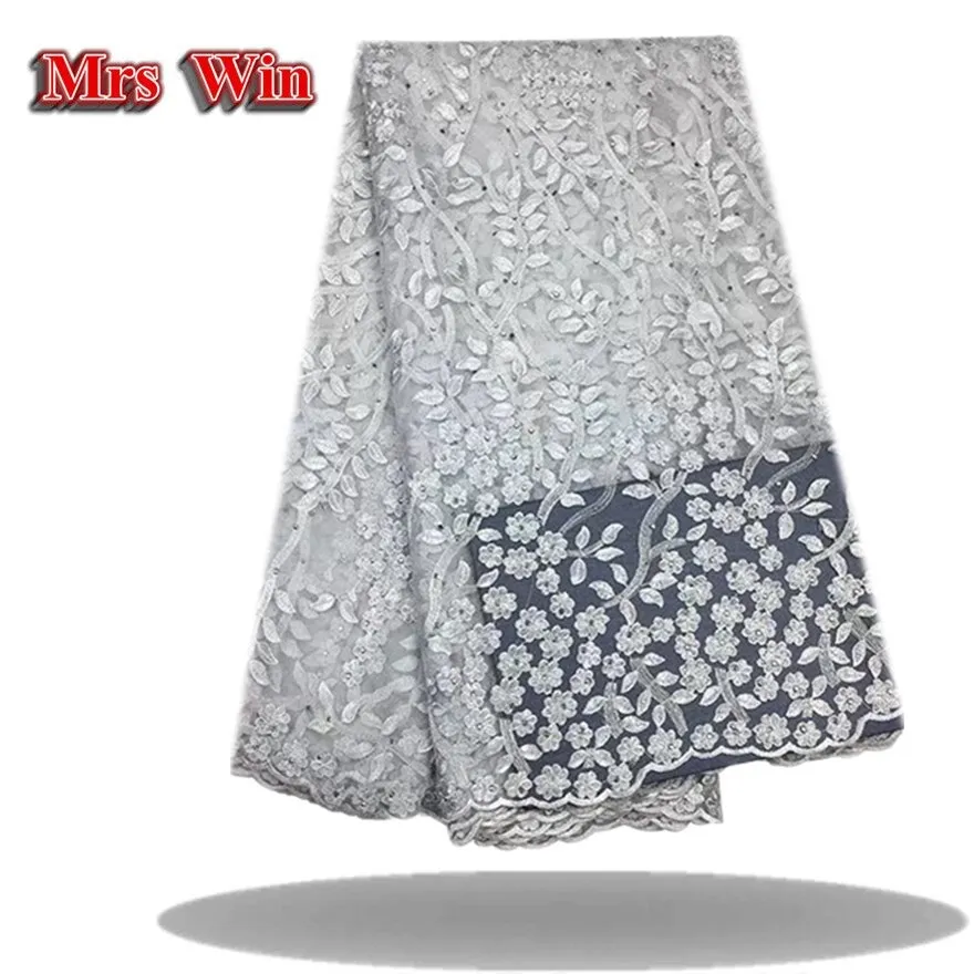 Swiss lace fabric and French 5 yards wholesale flower Nigerian for party dresses smart choice | Дом и сад