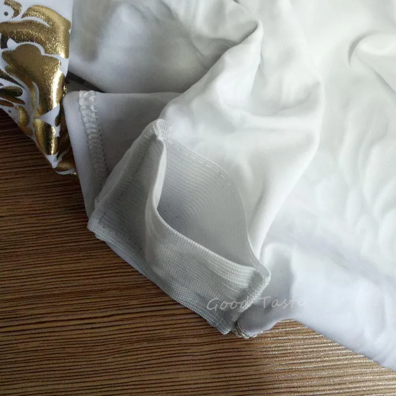 Новинка 6 шт./упак. спандекс лайкра бронзирующие золотые металлические чехлы на