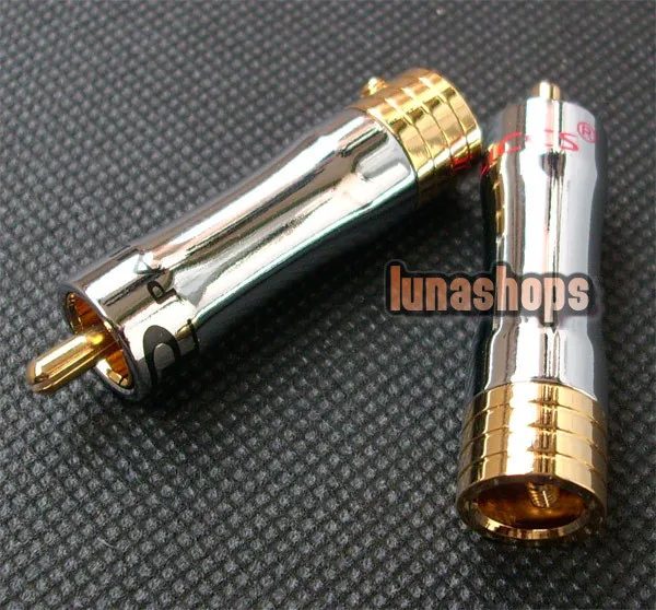 

LN001250 2pcs 8mm Pailiccs lockable Plug Cable Connector RCA male adapter