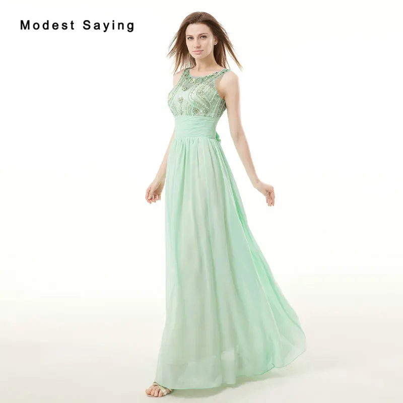 

Мятно-зеленое вечернее платье трапециевидной формы с бисером, 2017, Со стразы, длинное вечернее платье для помолвки, выпускного вечера