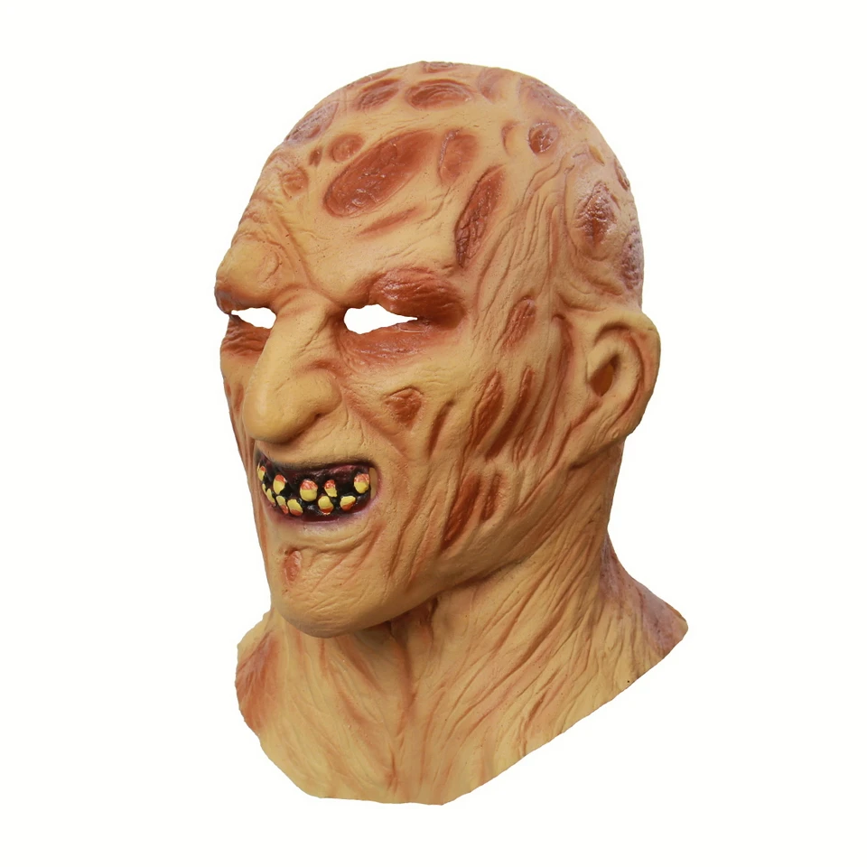 Ealistic костюм для взрослой вечеринки маска ужаса Делюкс Freddy Krueger страшная на